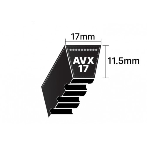 BELT AVX17X1000LA WIDTH 17 mm HEIGHT 11.5 mm LENGHT 1000 mm